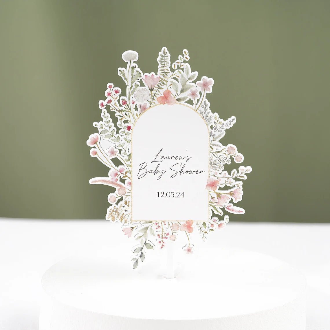 Printed Acrylic Baby Shower Cake Topper