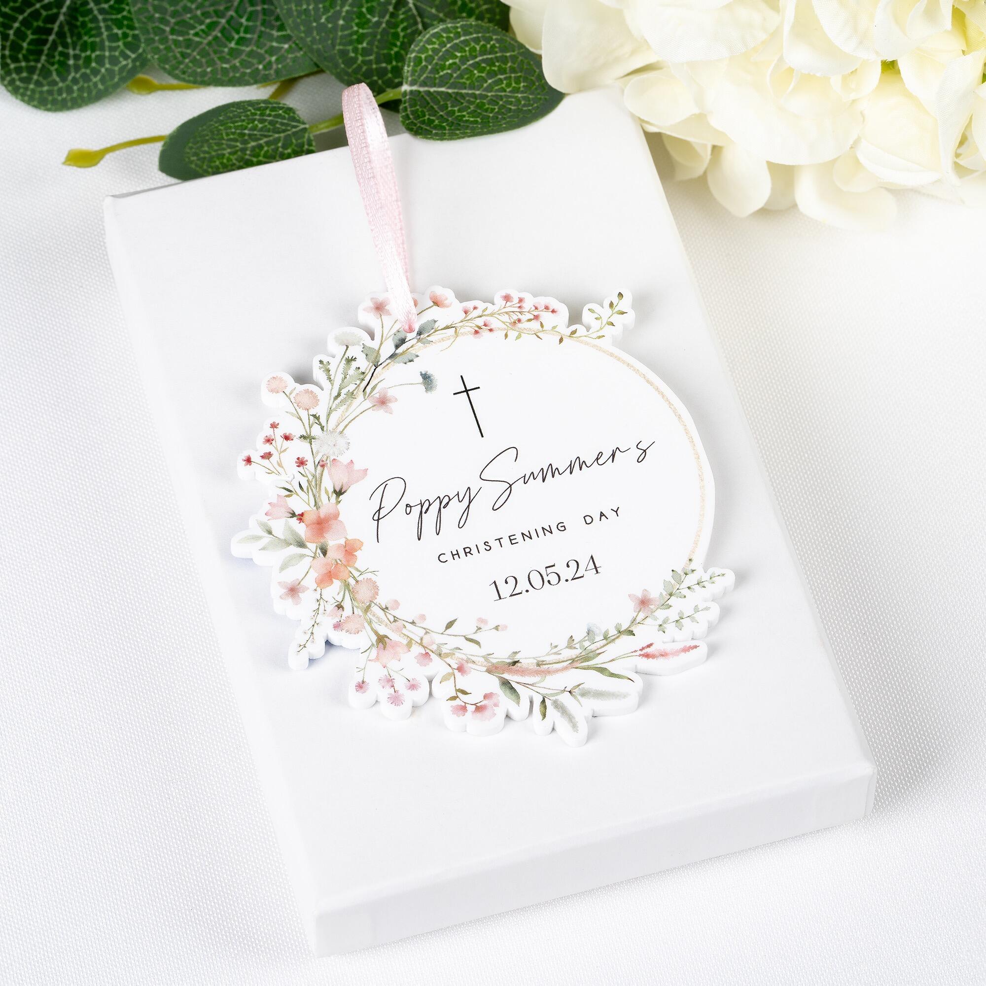 Printed Acrylic Christening Plaque