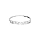 Silver Cubic Zirconia Half Eternity Ring ring