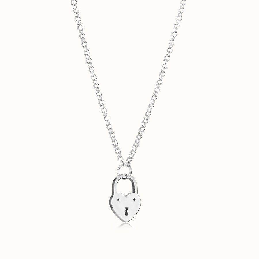 Heart Lock Pendant Necklace by G&M gigi Necklaces