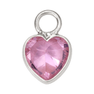 Silver Pink Heart Charm addon