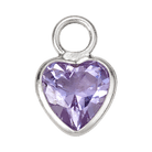 Silver Purple Heart Charm addon