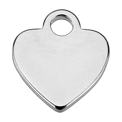 Silver Plain Heart Pendant addon