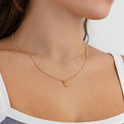 Single Initial Necklace 18k gold plated Gift gold
