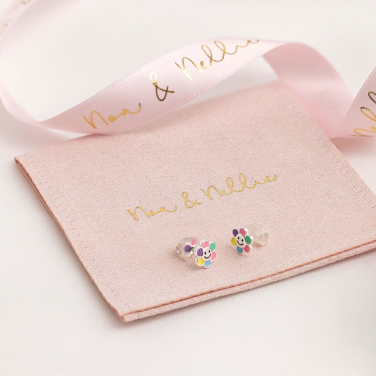 Smiley Flower Kids Stud Earrings kids