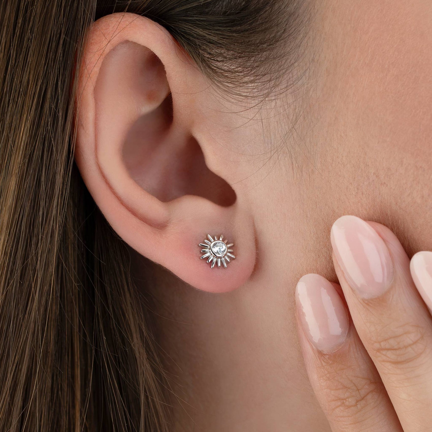 Sun Stud Earrings 18k gold plated Gift jewellery