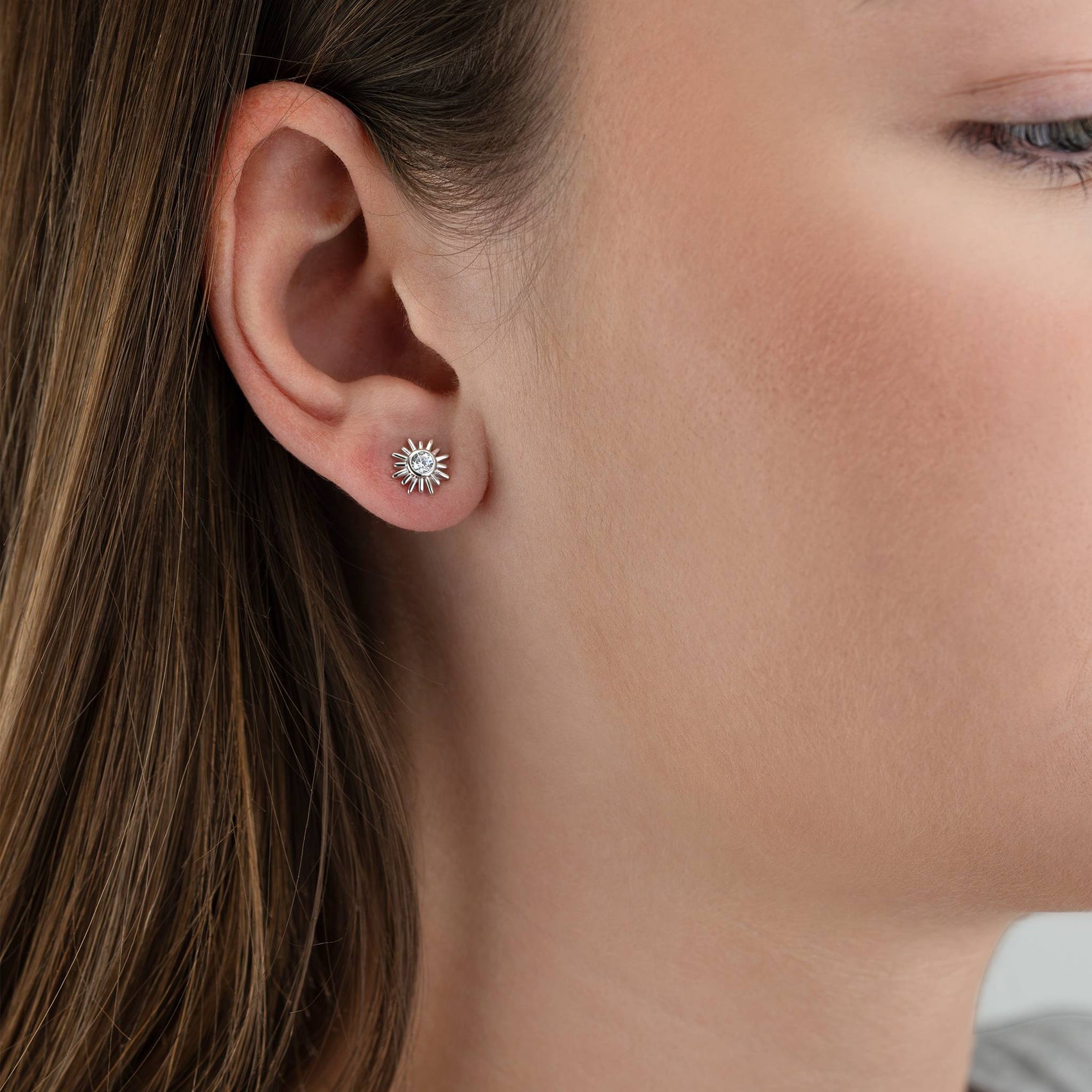 Sun Stud Earrings 18k gold plated Gift jewellery