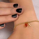 Swarovski Birthstone Initial Bracelet Birthstone Gift jewellery
