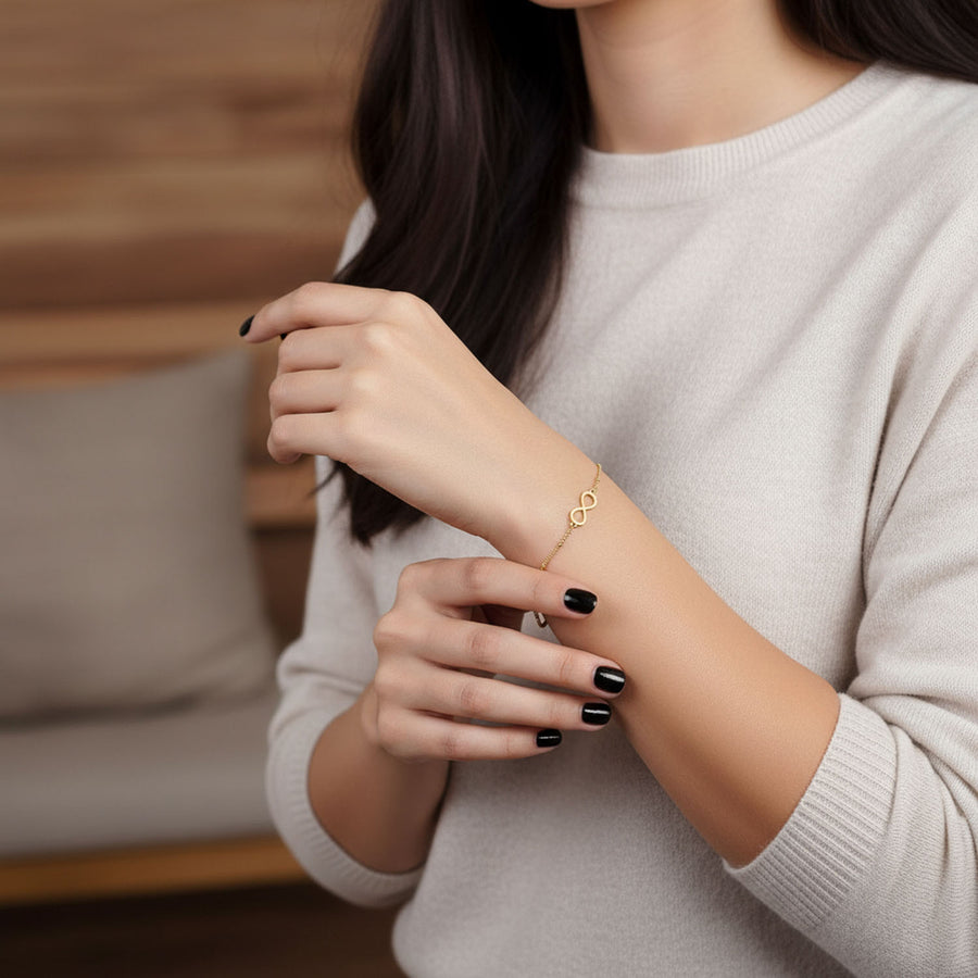 Infinity Symbol Bracelet 18k gold plated Gift jewellery