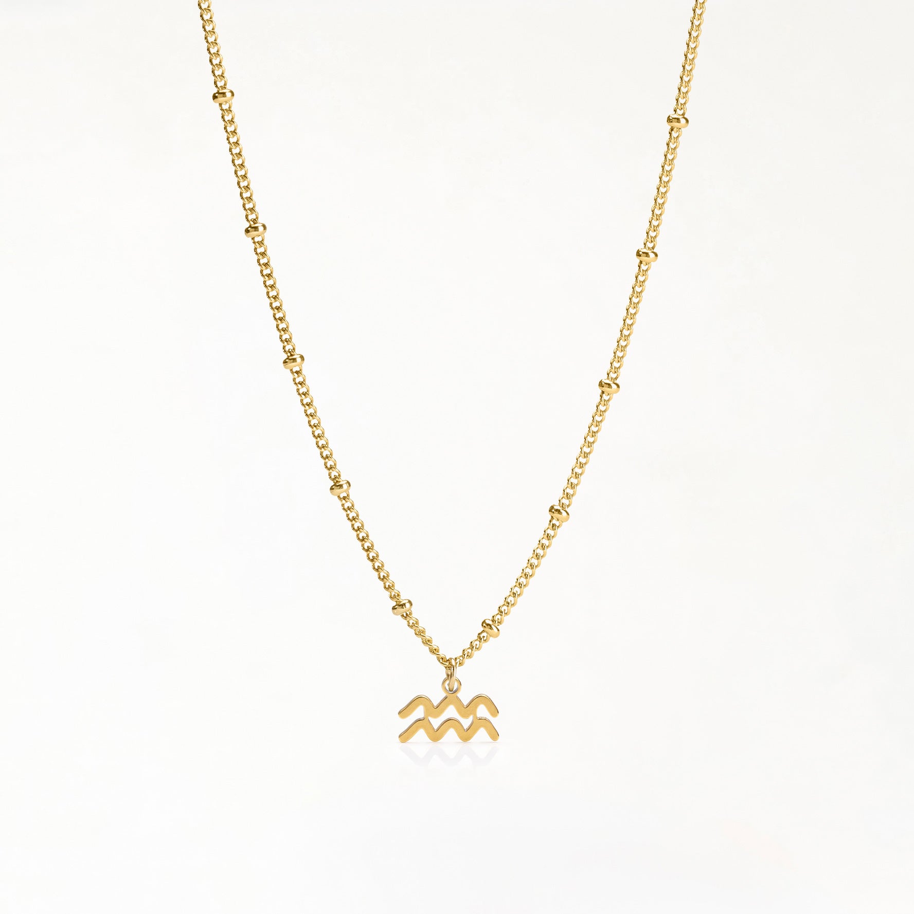 Zodiac Star Sign Astrology Necklace 18k gold plated astrological chain birthday